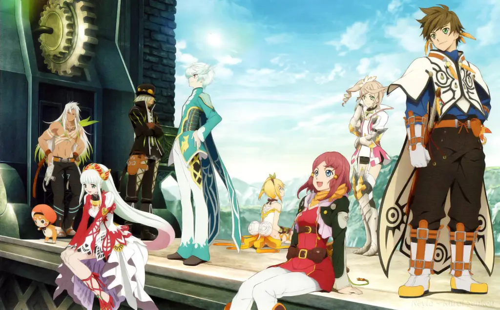 Adegan anime Tales of Zestiria the X yang menampilkan Sorey dan Mikleo