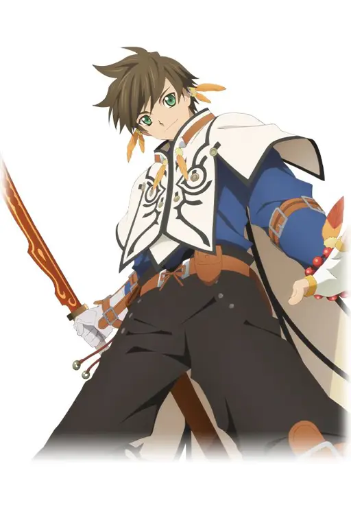 Ilustrasi Sorey dan Mikleo, dua karakter utama di Tales of Zestiria.