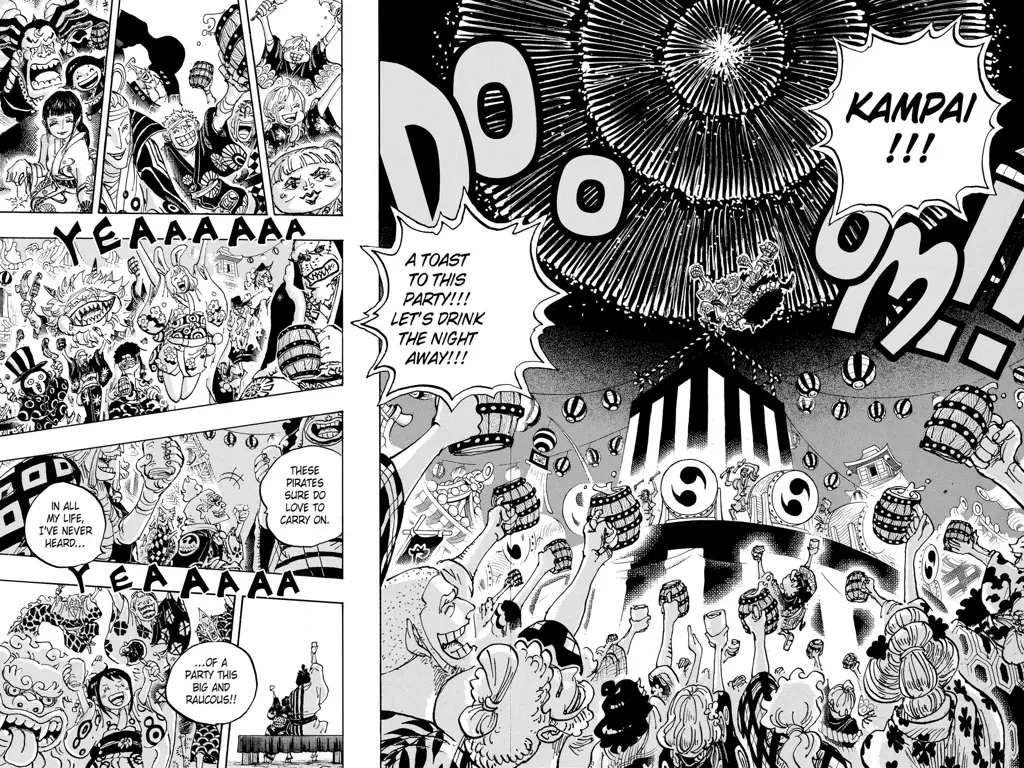 Cuplikan adegan menegangkan dari One Piece chapter 1053