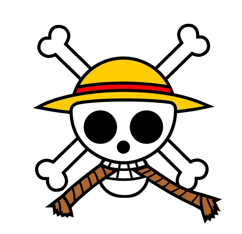 Logo One Piece dengan not musik di sekitarnya