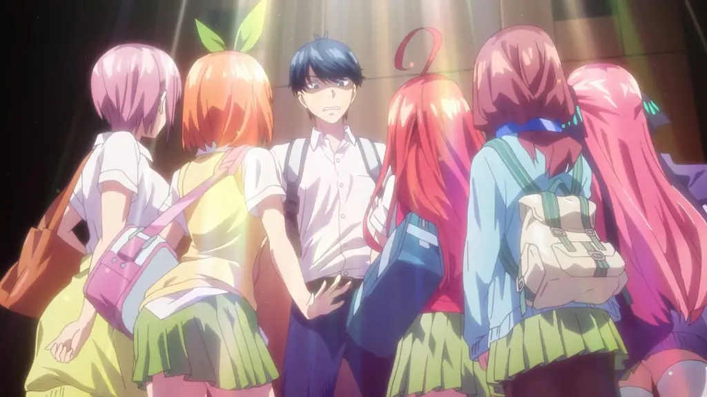 Gambar yang mungkin mengandung spoiler ending Gotoubun no Hanayome