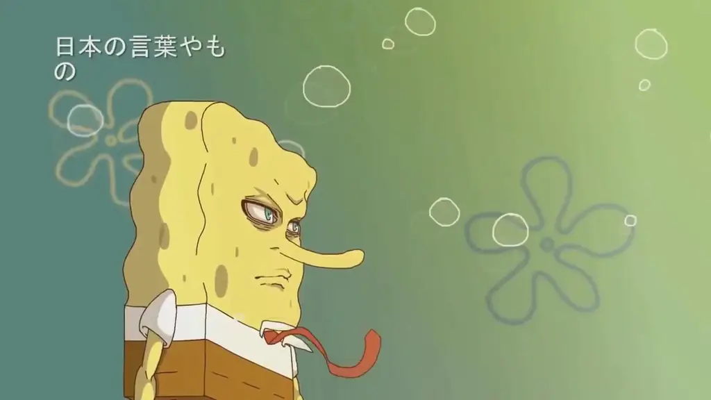 Gambar Spongebob dengan gaya anime