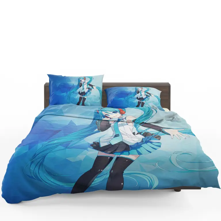 Sebuah contoh sprei anime dengan desain karakter yang berwarna-warni