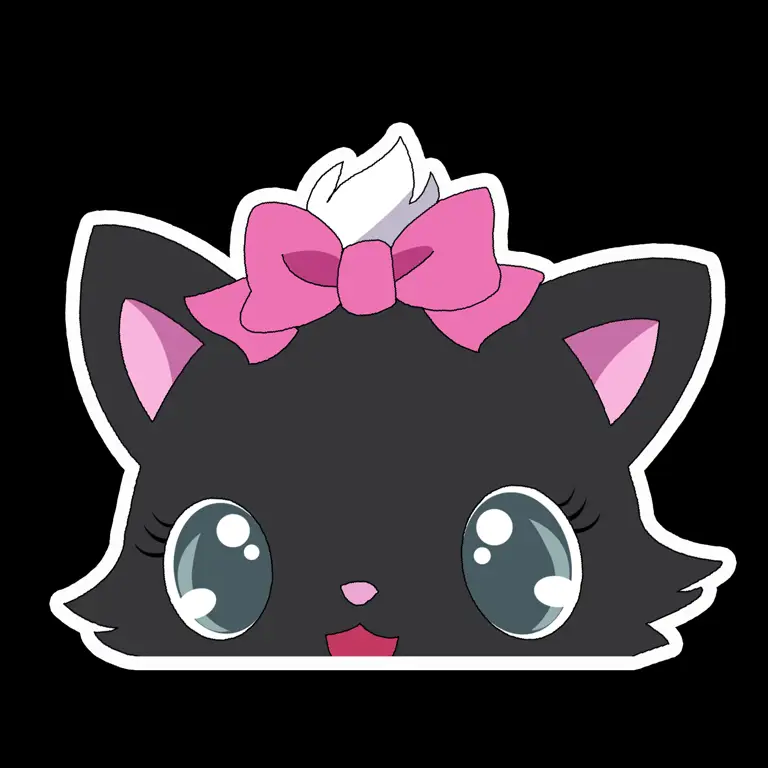 Stiker anime peeking dengan desain karakter kawaii yang lucu dan menggemaskan.