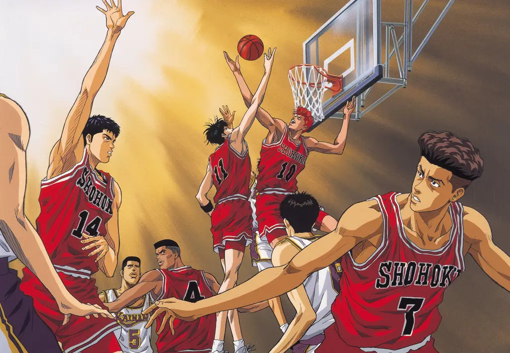 Diagram strategi bola basket dalam anime