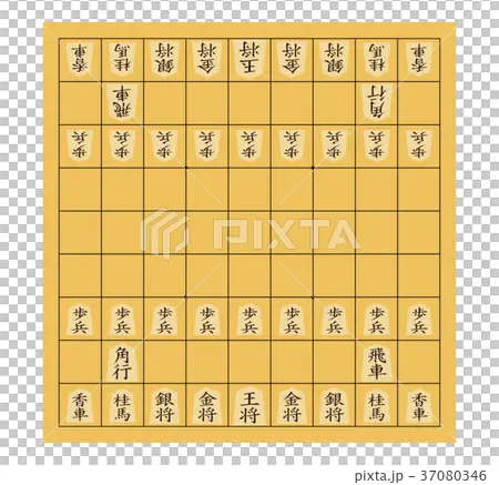 Ilustrasi pertandingan shogi yang strategis