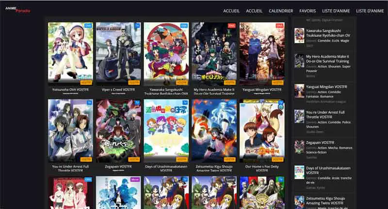 Gambar berbagai macam film anime yang tersedia untuk streaming