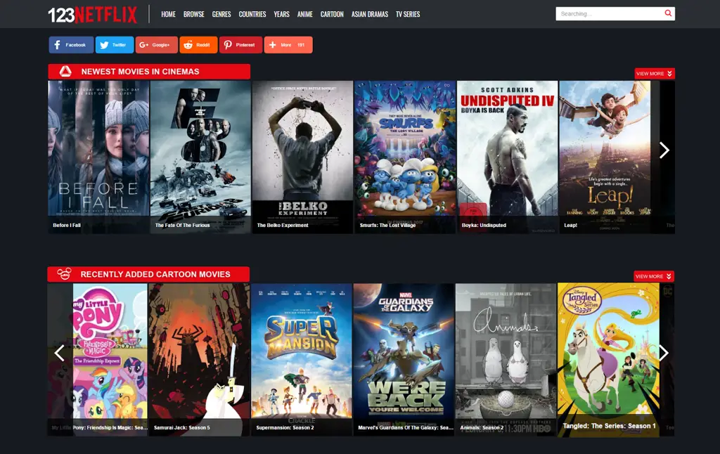 Gambar berbagai film kartun yang bisa diakses secara online streaming