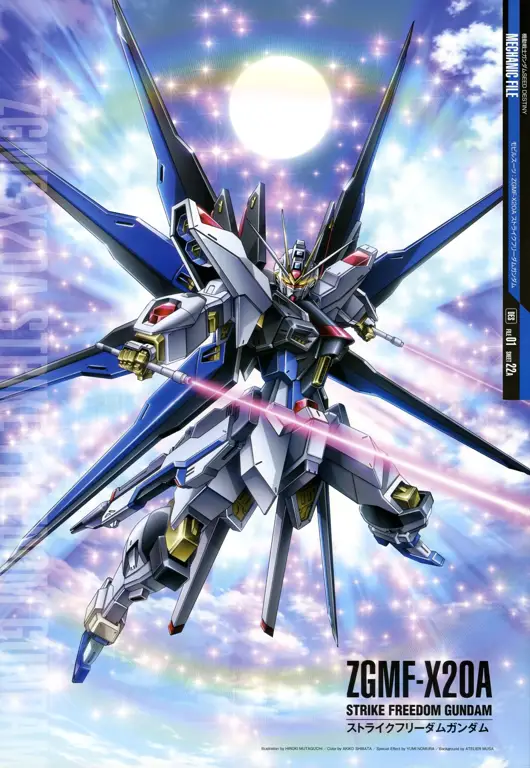 Gambar Strike Freedom Gundam dari Gundam SEED Destiny