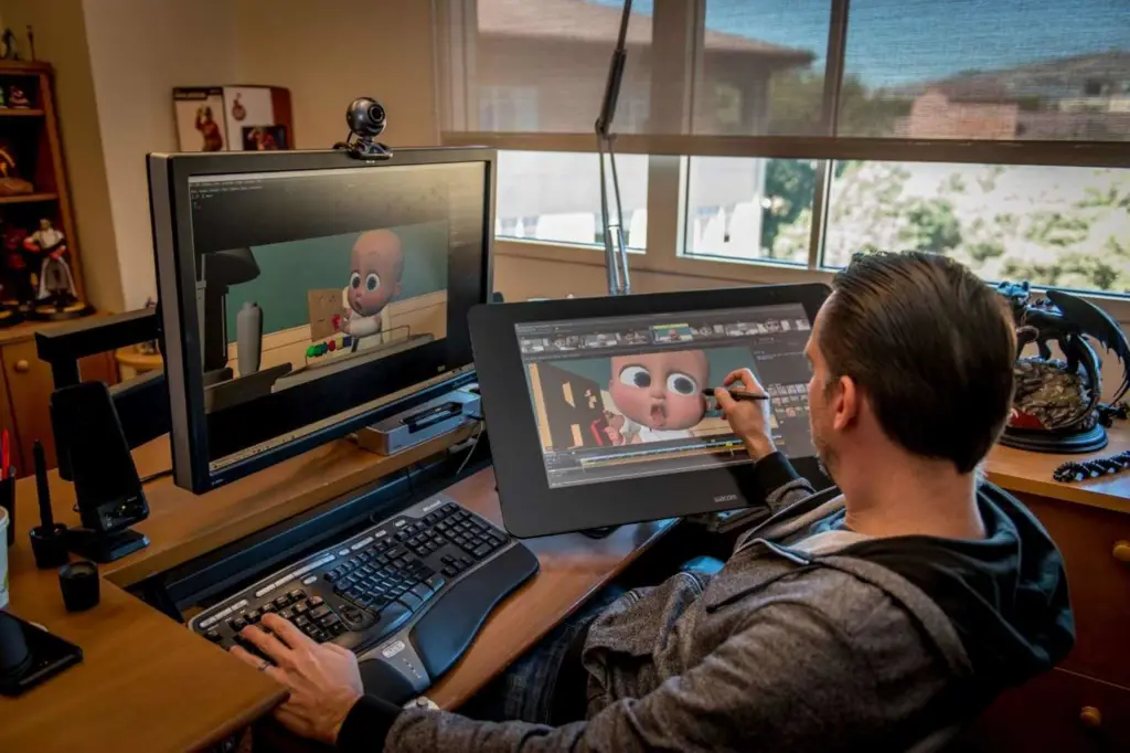 Gambar studio animasi yang modern dan kreatif