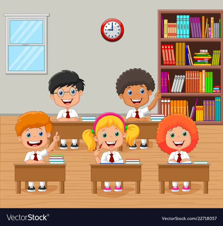 Gambar kelas di sekolah animasi Inggris