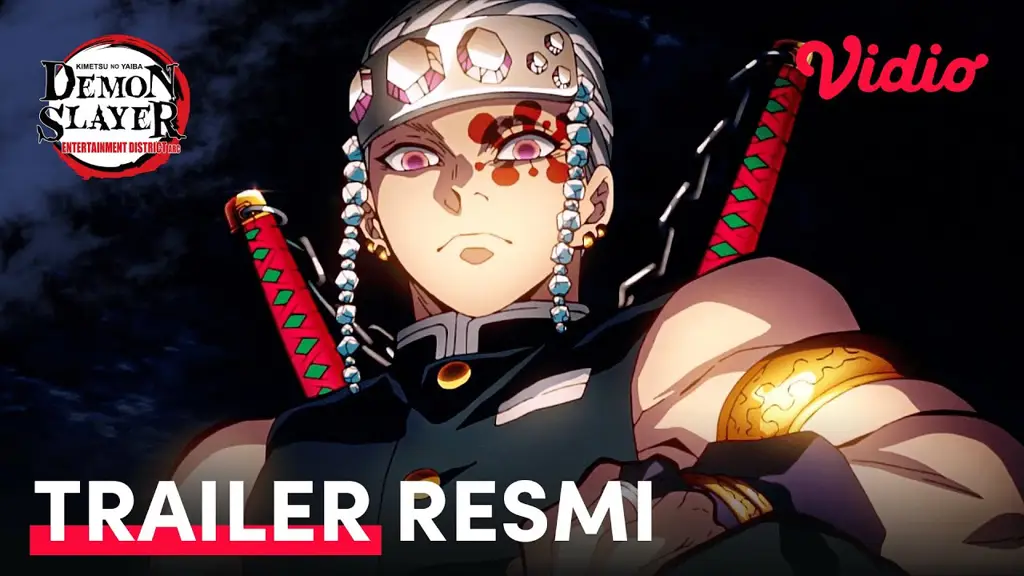 Suasana Distrik Hiburan di Anime Distrik Hiburan Yoshiwara dalam Kimetsu no Yaiba
