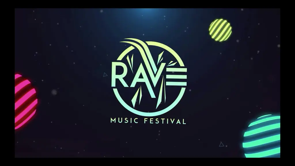 Gambar festival musik rave dengan pencahayaan dan efek visual yang menarik.