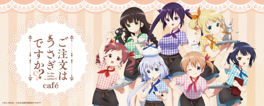 Gambar kafe di anime Gochuumon wa Usagi desu ka?