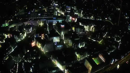 Gambar pemandangan Ikebukuro dalam anime Durarara!!