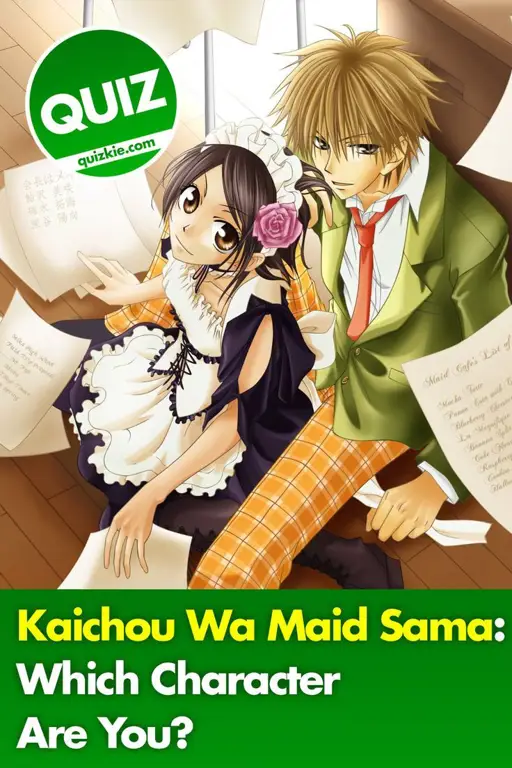 Gambar adegan kafe pelayan dari anime Kaichou Maid Sama