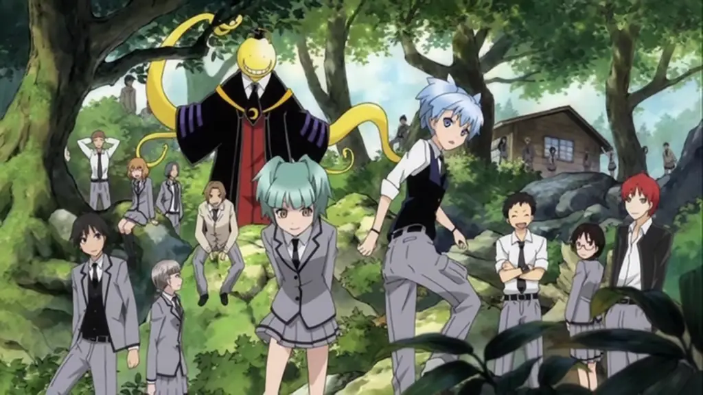 Gambar kelas 3-E di Assassination Classroom