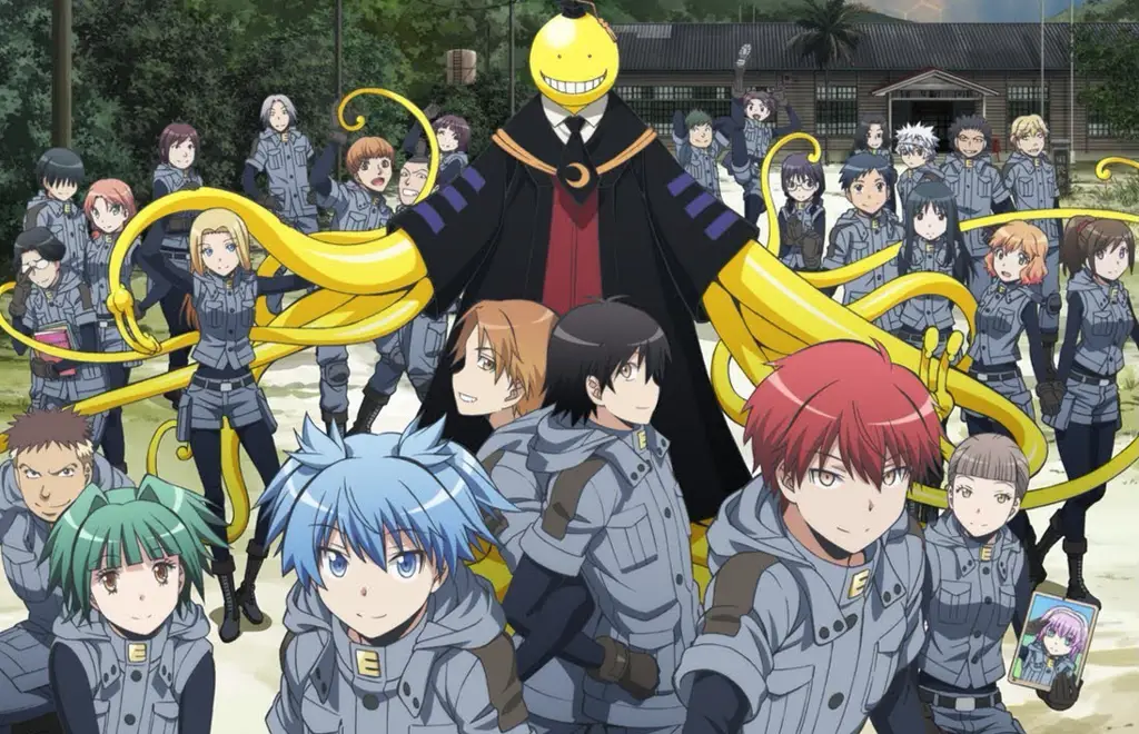 Gambar adegan kelas di Assassination Classroom