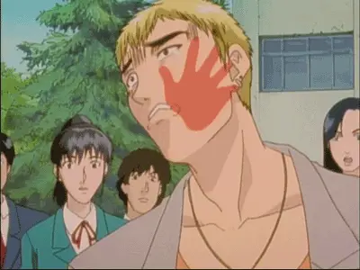 Gambar kelas dengan murid-murid dan Onizuka