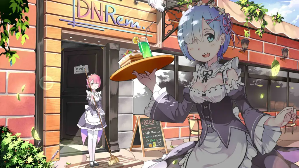 Gambar maid cafe di anime