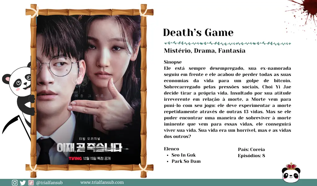 Gambar yang menggambarkan suasana menegangkan dalam serial Death's Game