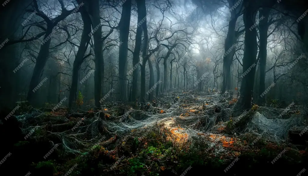 Hutan menyeramkan di malam hari