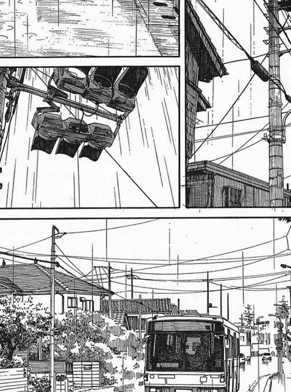 Gambar yang menggambarkan suasana thriller psikologis dalam manga