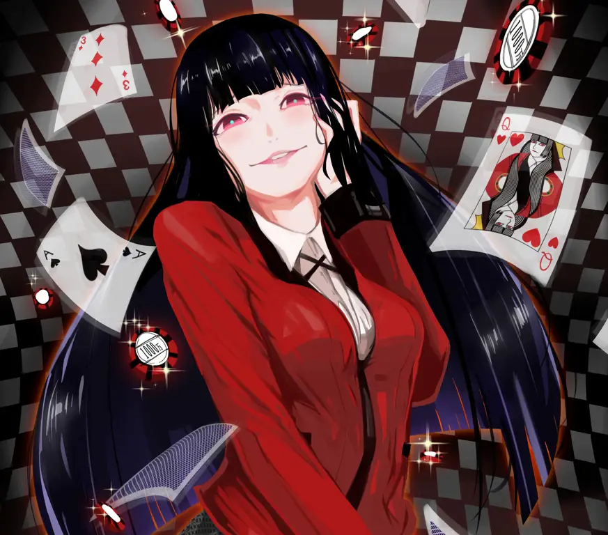 Adegan menegangkan dalam anime Kakegurui