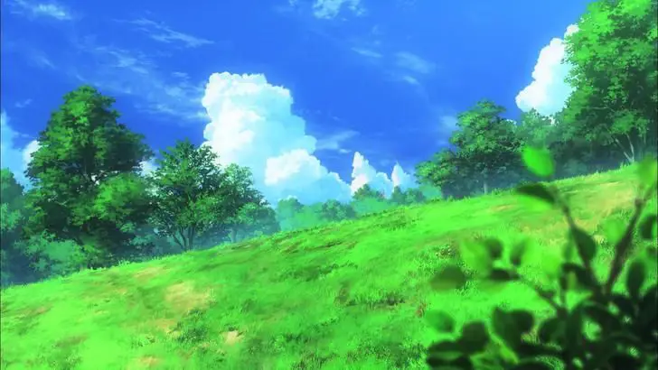 Gambar pemandangan pedesaan yang indah dari anime Non Non Biyori