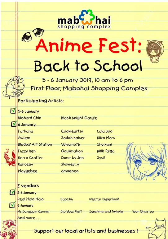 Festival sekolah dalam anime