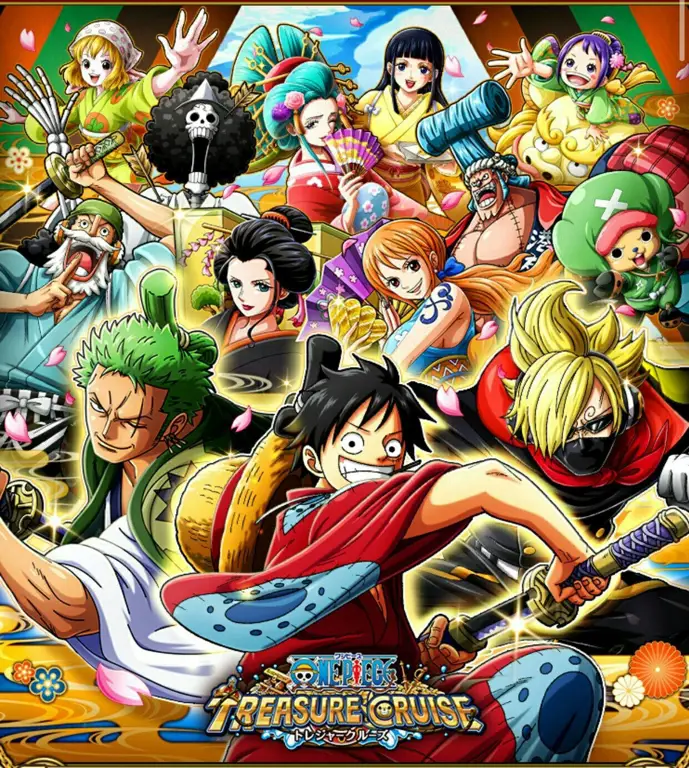 Gambar yang menampilkan suasana Negeri Wano di One Piece