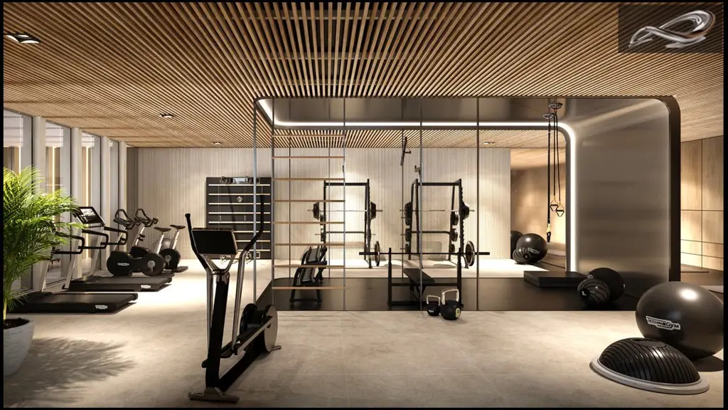 Interior Hallim Gym yang modern dan nyaman