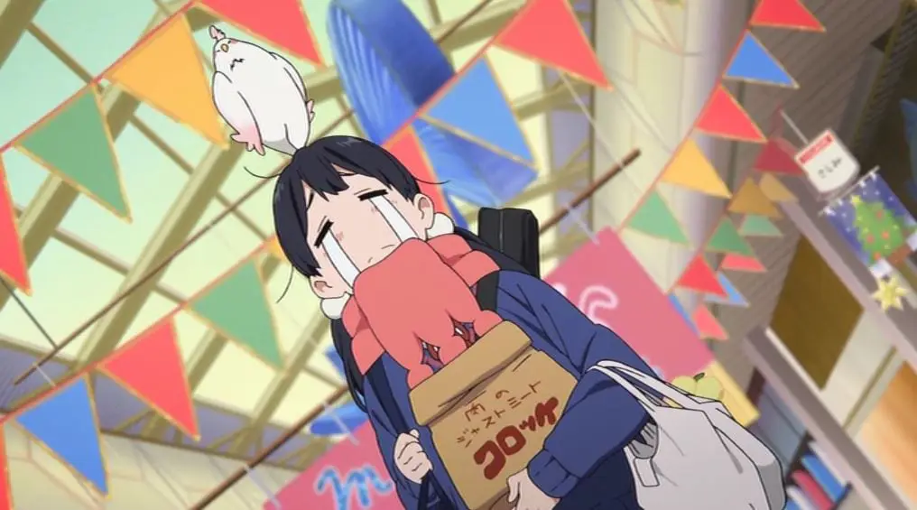 Gambar suasana pasar Tamako Market dalam anime