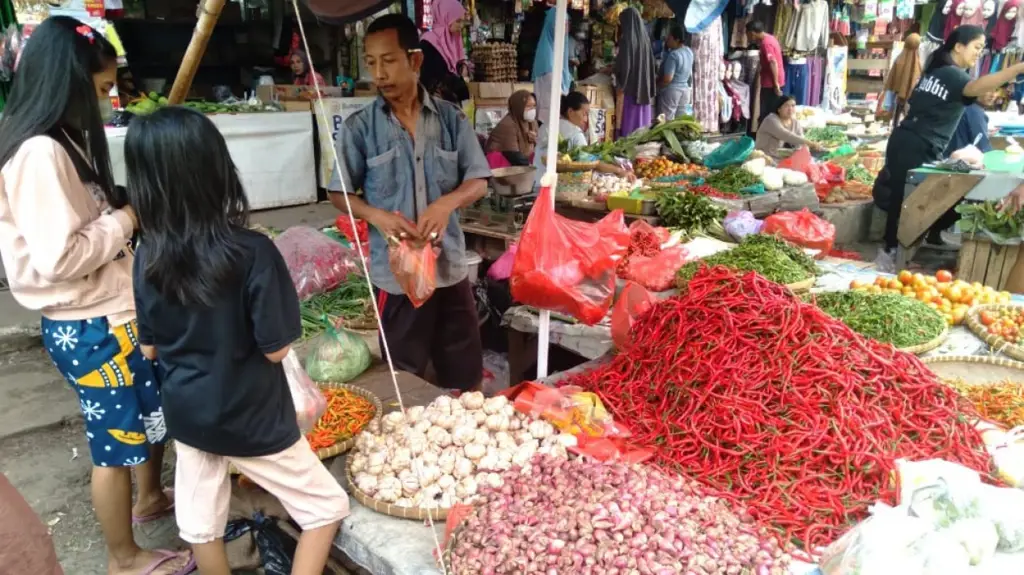 Pasar tradisional di Campang Raya, Bandar Lampung