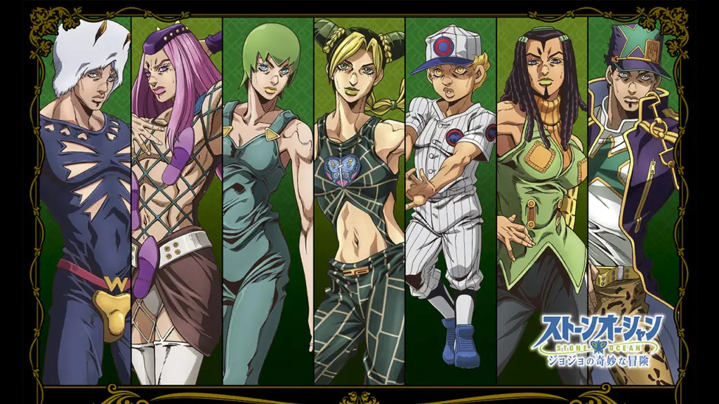 Pemandangan indah dari anime Stone Ocean