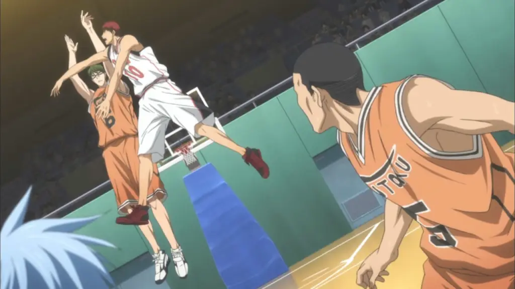 Adegan pertandingan dalam game Kuroko no Basuke