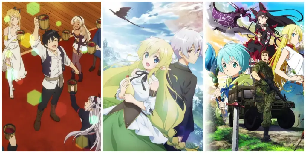 Adegan anime Isekai Meikyuu de Harem wo