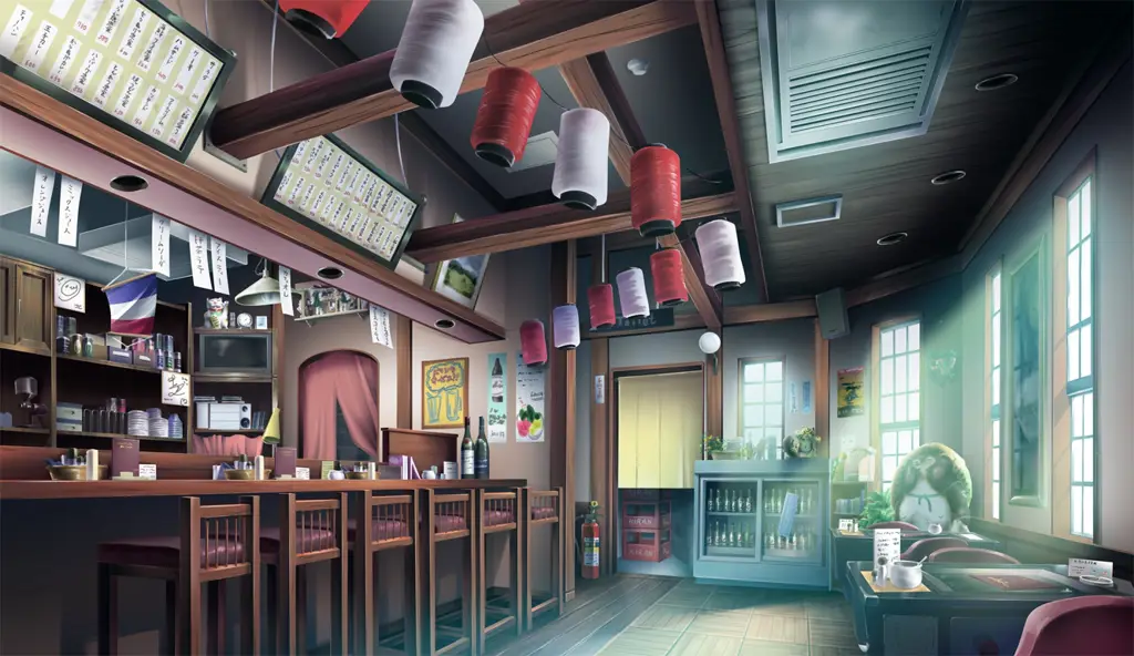 Gambar restoran Jepang di anime