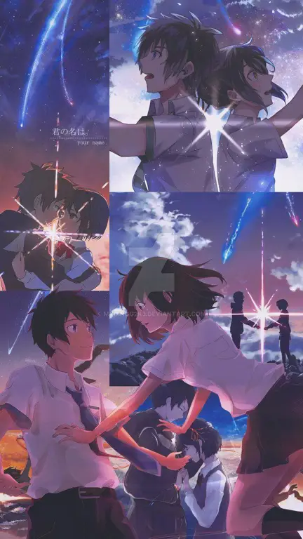 Pemandangan indah dalam anime romantis