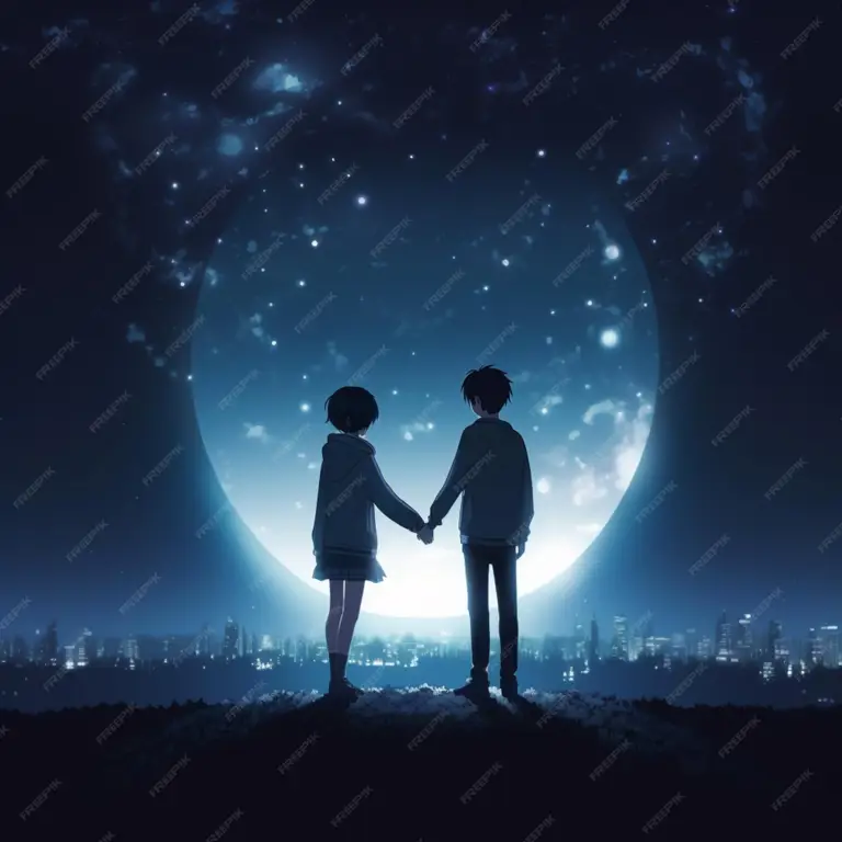 Suasana romantis dalam anime Pasangan anime yang bahagia