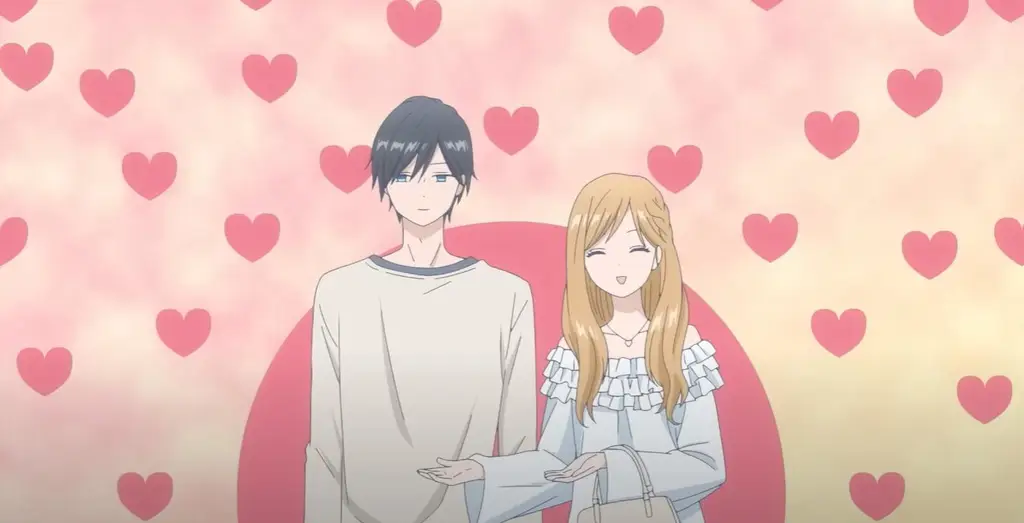 Suasana Romantis dalam Kanojo Okarishimasu Gambar adegan anime romantis komedi