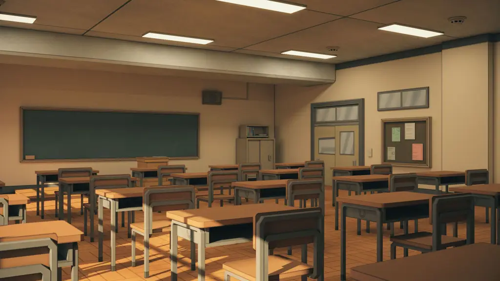 Gambar suasana sekolah di anime Jepang