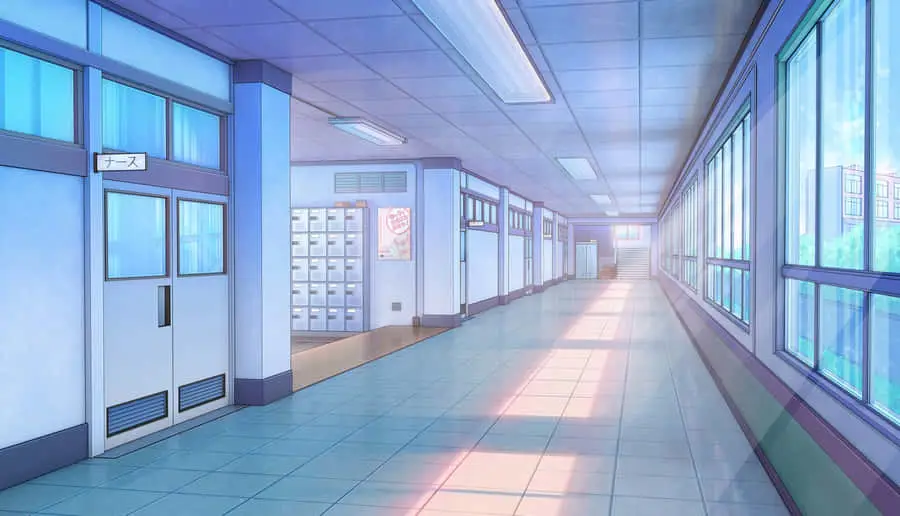 Ilustrasi setting sekolah anime