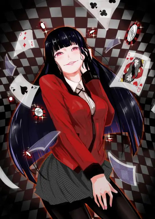 Adegan perjudian menegangkan dari anime Kakegurui