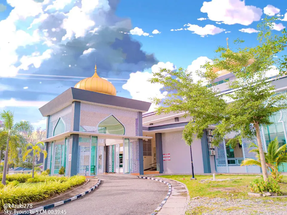 Adegan anime damai di dalam masjid