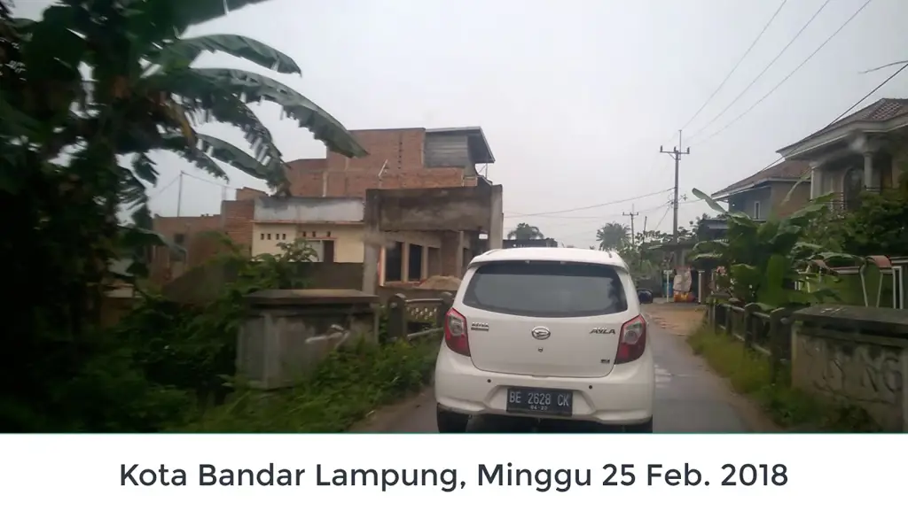 Pemandangan jalan di Way Halim, Bandar Lampung