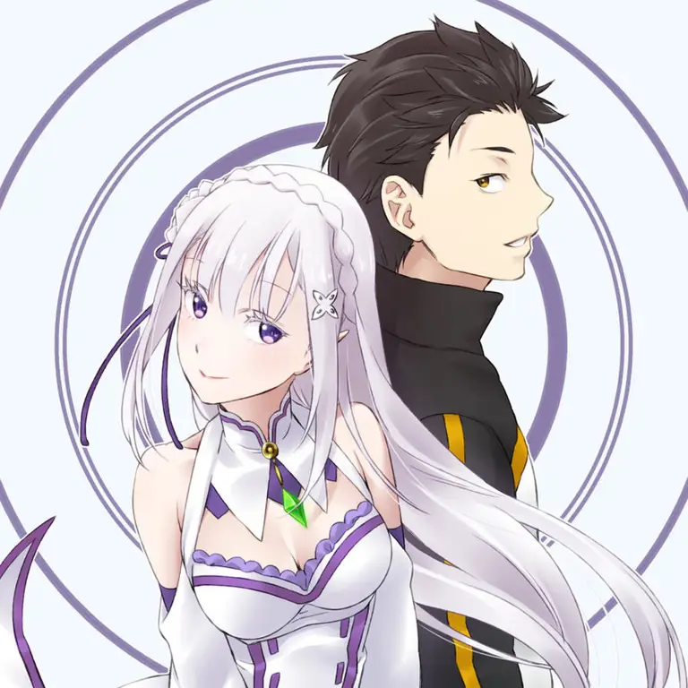 Subaru dan Emilia dalam Re:Zero season 3