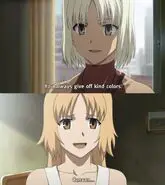 Gambar yang mewakili subteks yuri di anime Canaan