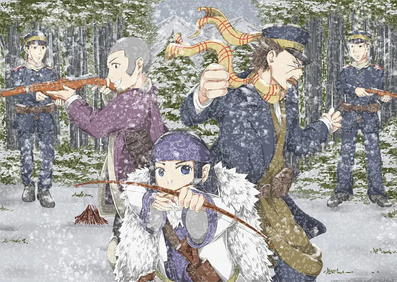 Sugimoto dan Asirpa, karakter utama Golden Kamuy