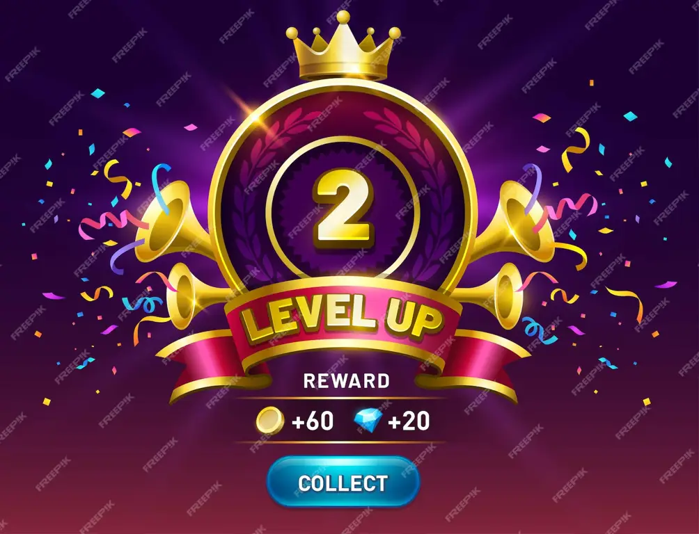 Merayakan naik level dalam game